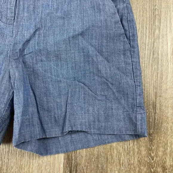 Isaac Mizahari Blue Terry Slub Cotton Shorts Women's 6 Lightweight - Picture 4 of 16